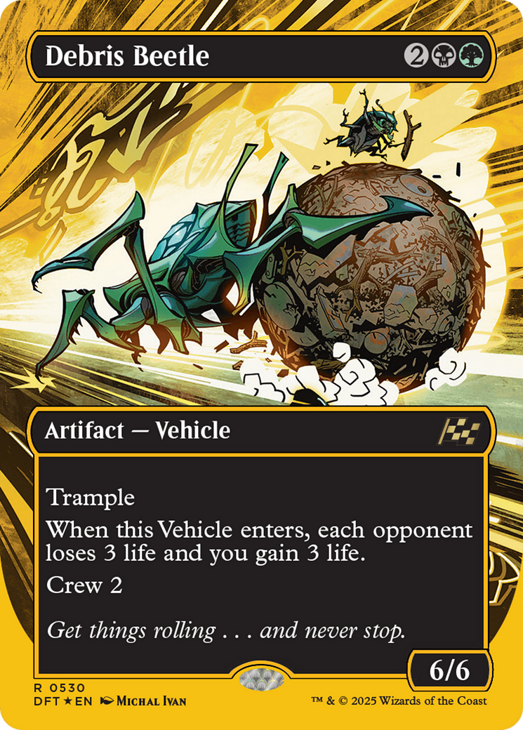 Debris Beetle (Borderless) (First-Place Foil) [Aetherdrift] Foil