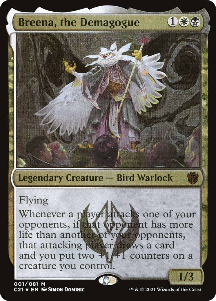 Breena, the Demagogue (Display Commander) - Thick Stock - Commander 2021 Display Commanders Foil