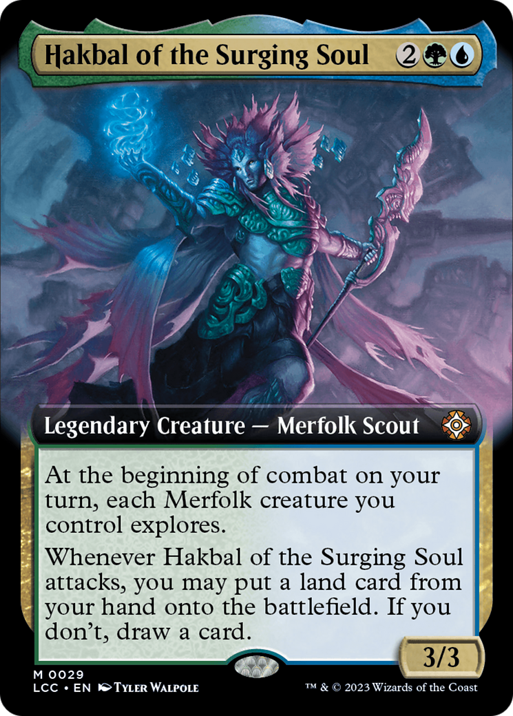 Hakbal of the Surging Soul (Extended Art): (Extended Art) [The Lost Caverns of Ixalan Commander]