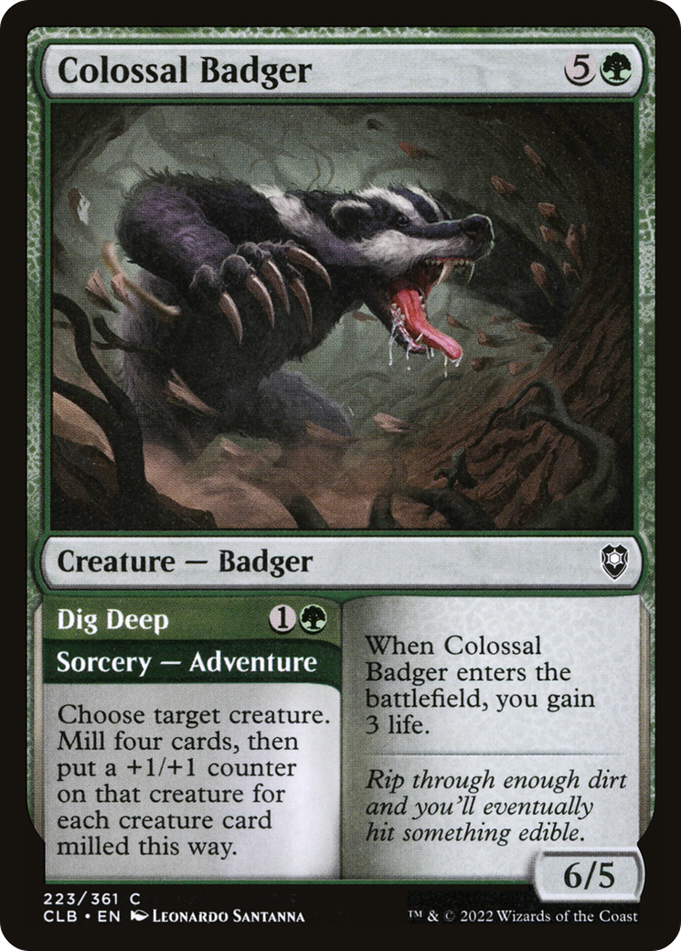 Colossal Badger [Commander Legends: Battle for Baldur's Gate]