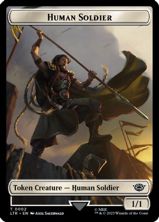 Human Soldier Token (0002) [The Lord of the Rings: Tales of Middle-earth]