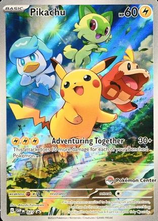 Pikachu (Pokemon Center Exclusive) 027 [SV Scarlet & Violet Promo Cards]  - Holofoil