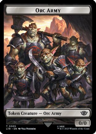 Orc Army (0005) // Food (0011) Double-Sided Token [The Lord of the Rings: Tales of Middle-earth] Foil