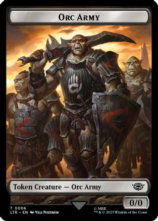 Orc Army (0006) // Food (0009) Double-Sided Token - [The Lord of the Rings: Tales of Middle-earth] Foil
