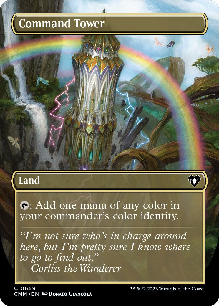 Command Tower (Borderless Alternate Art) [Commander Masters]