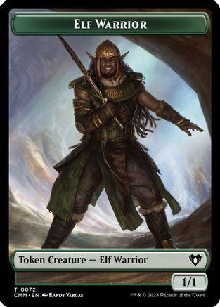 Elf Warrior // Cleric Double-Sided Token [Commander Masters]