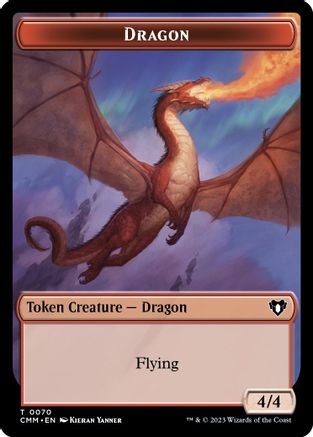 Dragon // Kor Ally Double-Sided Token [Commander Masters]