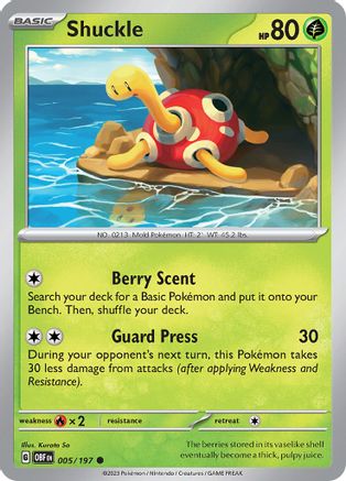 Shuckle 005 [SV03 Obsidian Flames]