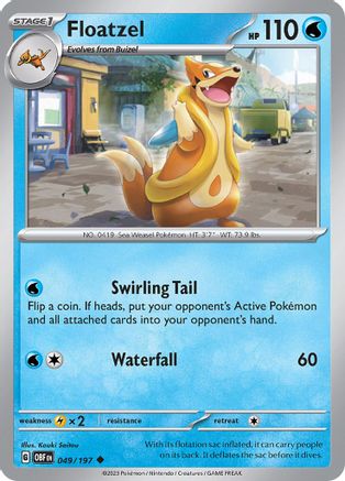 Floatzel 049 [SV03 Obsidian Flames]