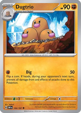 Dugtrio 104 [SV03 Obsidian Flames]