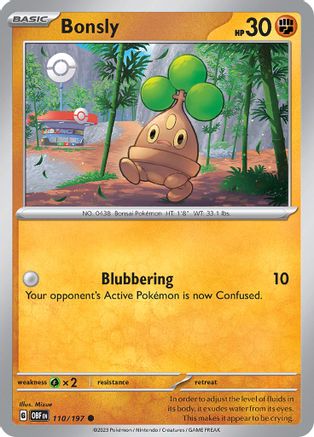 Bonsly 110 [SV03 Obsidian Flames]
