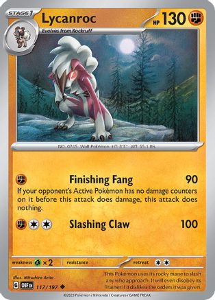 Lycanroc 117 [SV03 Obsidian Flames]