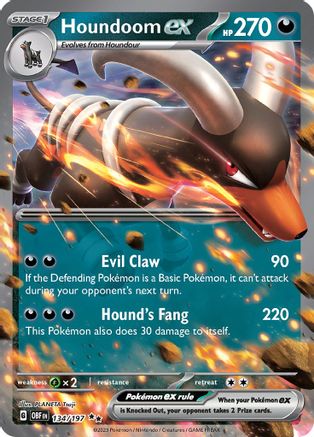 Houndoom ex - 134/197 [SV03 Obsidian Flames] - Holofoil