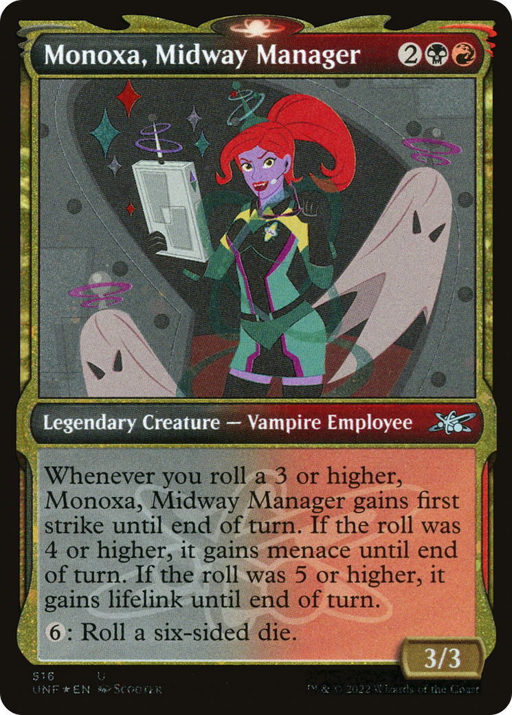 Monoxa, Midway Manager (Showcase) (Galaxy Foil): (Showcase) [Unfinity] Foil