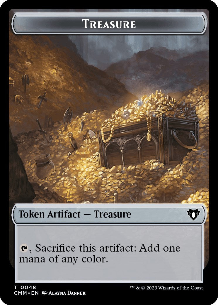 Treasure // Stoneforged Blade Double-Sided Token [Commander Masters To