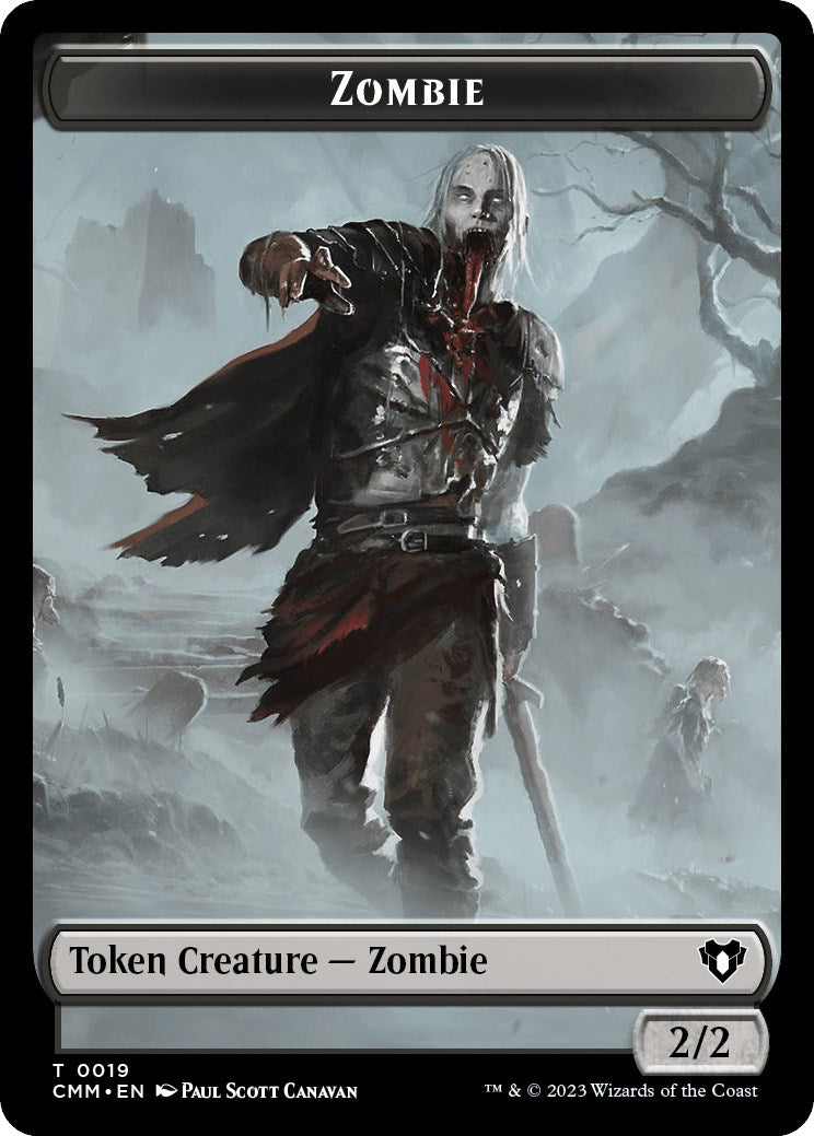 Zombie (0019) // Demon Double-Sided Token [Commander Masters Tokens]