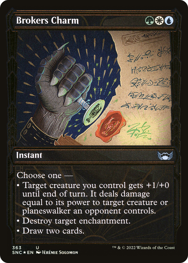 Brokers Charm (Gilded Foil) - Streets of New Capenna: (Showcase) Foil