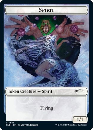 Spirit (SLD) // Ajani's Pridemate Double-sided Token [Secret Lair Drop Series]