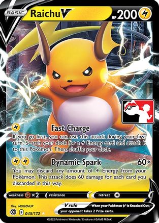 Raichu V - 45/172 [Prize Pack Series Cards] - Holofoil