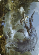 Horned Loch-Whale Art Card [Art Series: Wilds of Eldraine]