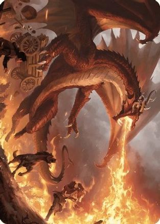 Realm-Scorcher Hellkite Art Card [Art Series: Wilds of Eldraine]