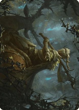 Verdant Outrider Art Card [Art Series: Wilds of Eldraine]