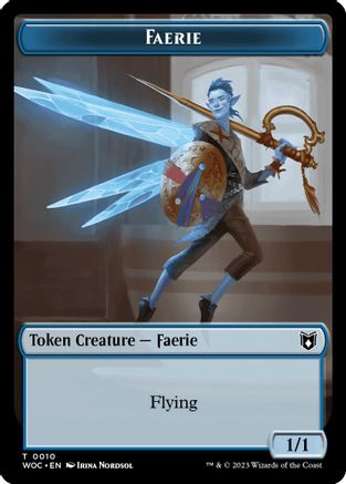 Faerie // Saproling Double-Sided Token [Commander: Wilds of Eldraine]