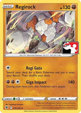 Regirock - 75/189 [Prize Pack Series Cards]