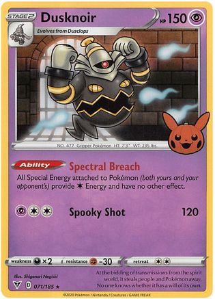 Dusknoir - 71/185 [Trick or Trade BOOster Bundle 2023] - Holofoil