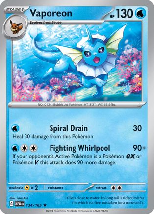 Vaporeon 134 [SV Scarlet & Violet 151]