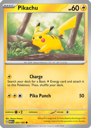 Pikachu 025/165 [SV Scarlet & Violet 151]