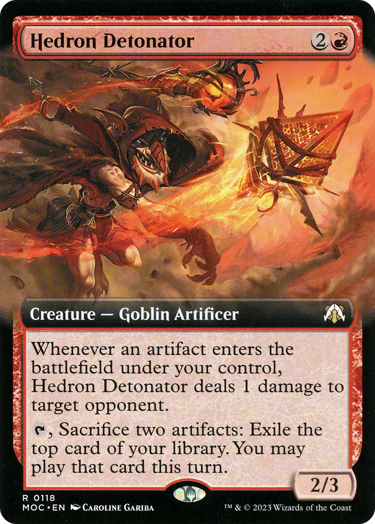 Hedron Detonator (Extended Art): (Extended Art) [March of the Machine Commander]