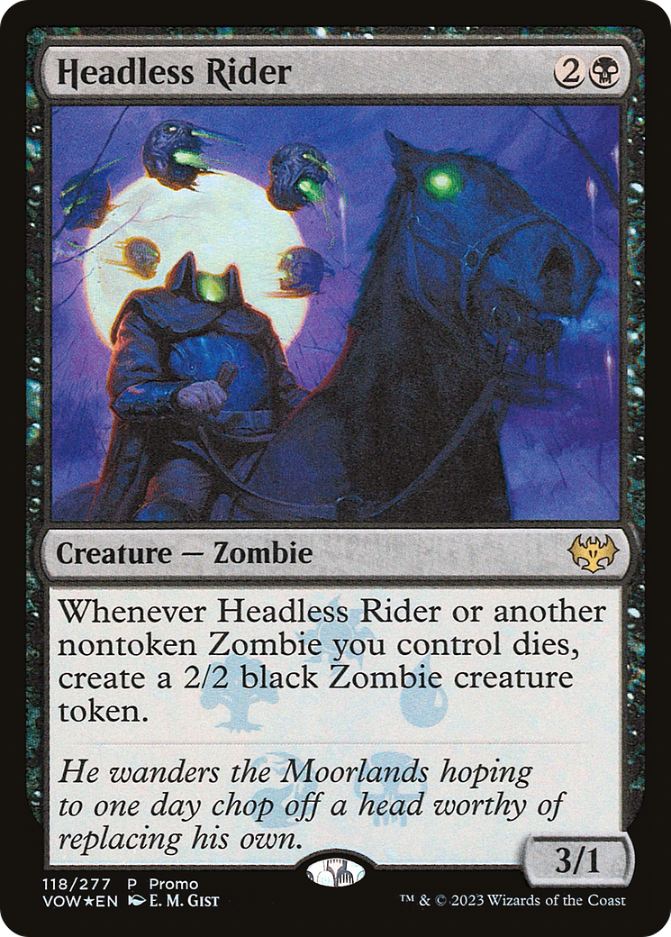 Headless Rider [Innistrad: Crimson Vow Promos] Foil