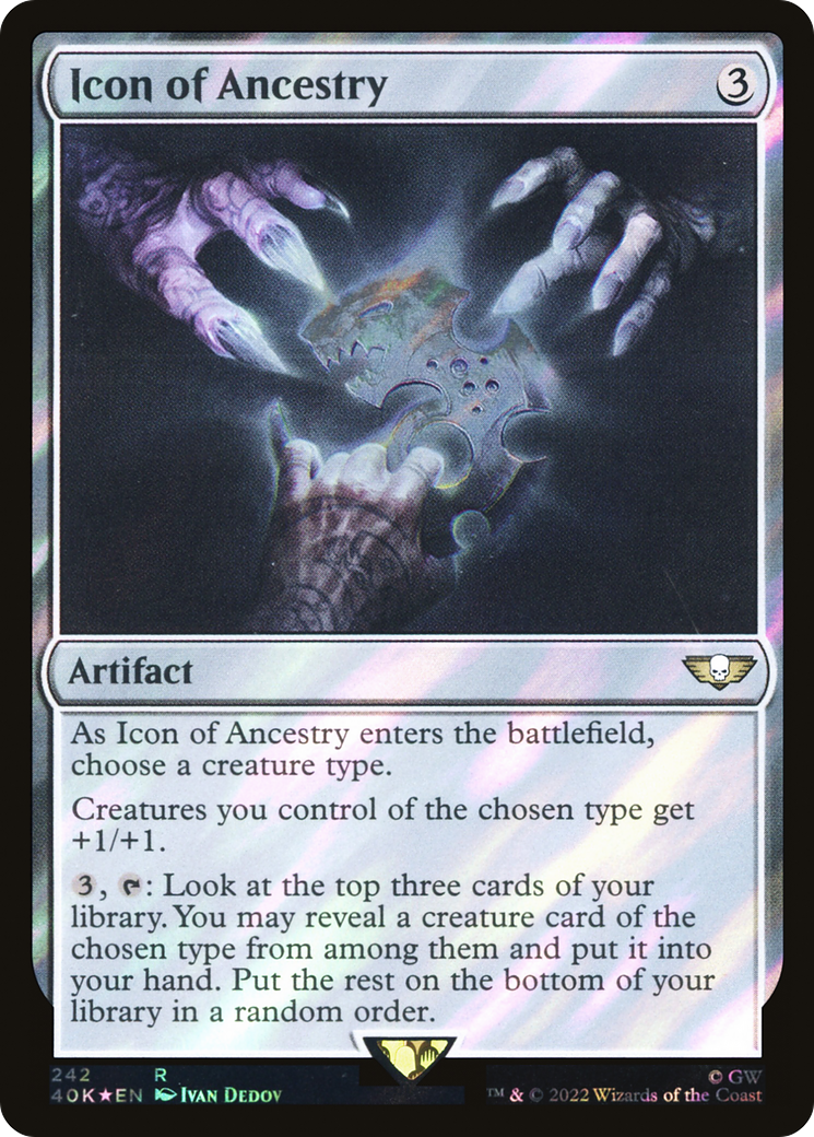 Icon of Ancestry (Surge Foil) [Warhammer 40,000 Commander] Foil