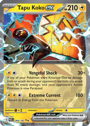 Tapu Koko ex - 068/182 [SV04: Paradox Rift] - Holofoil