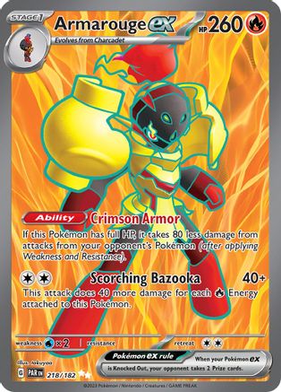 Armarouge ex - 218/182 [SV04: Paradox Rift] - Holofoil
