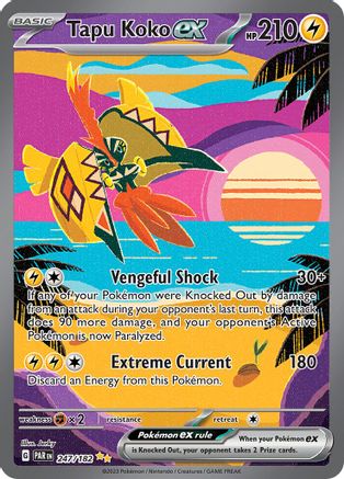 Tapu Koko ex - 247/182 [SV04: Paradox Rift] - Holofoil