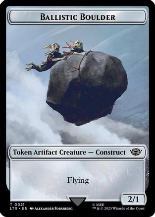 Ballistic Boulder // Food (0023) Double-Sided Token (Surge Foil) - The Lord of the Rings: Tales of Middle-earth Foil