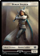 Human Soldier (0014) // Food (0023) Double-Sided Token (Surge Foil) [The Lord of the Rings: Tales of Middle-earth] Foil