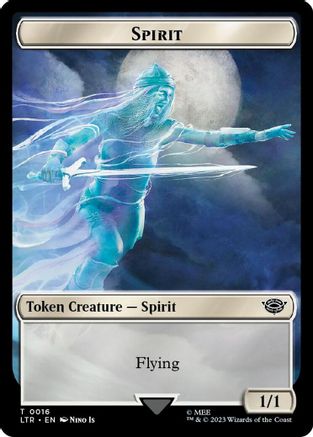 Spirit // Food (0023) Double-Sided Token (Surge Foil) - [The Lord of the Rings: Tales of Middle-earth] Foil