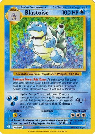 Blastoise 003 [Trading Card Game Classic]  - Holofoil