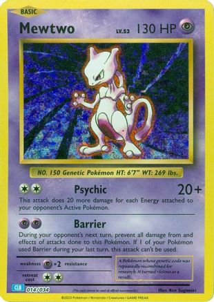 Mewtwo 014 [Trading Card Game Classic]  - Holofoil