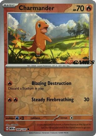 Charmander (EBGames Exclusive) 004/165 [Miscellaneous Cards & Products]  - Reverse Holofoil