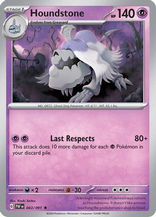 Houndstone 043/091 [SV Paldean Fates]