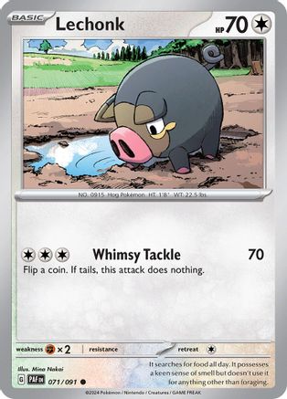 Lechonk 071/091 [SV Paldean Fates]