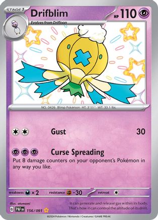 Drifblim 156 [SV Paldean Fates]  - Holofoil