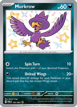 Murkrow 181 [SV Paldean Fates]  - Holofoil
