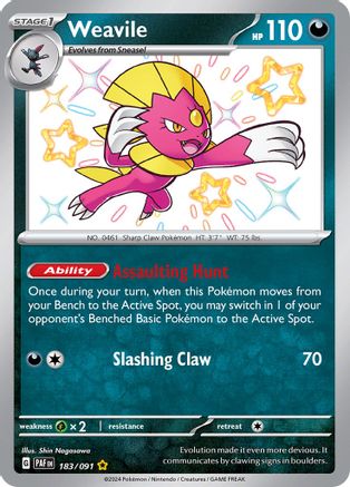 Weavile 183 [SV Paldean Fates]  - Holofoil