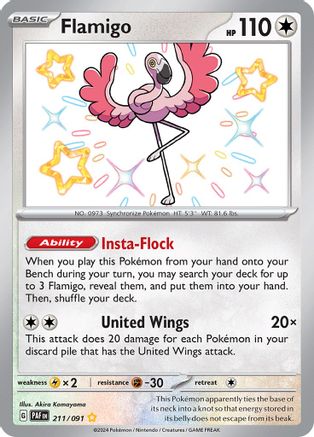 Flamigo 211 [SV Paldean Fates]  - Holofoil