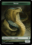 Snake // Morph Double-Sided Token [Murders at Karlov Manor Commander Tokens]